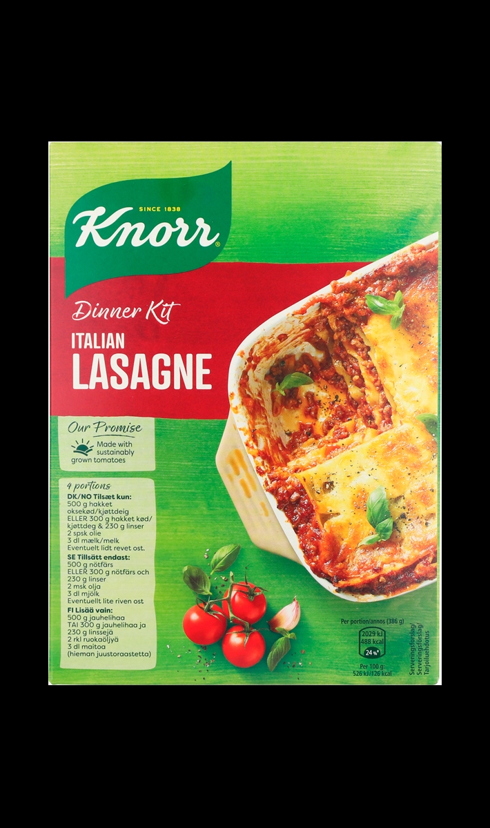 Knorr lasagna 